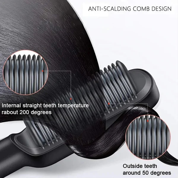 BIG SALE 45% OFF🔥Negative Ion Hair Straightener Styling Comb & 2 in 1 Hair Straightener Brush 👜