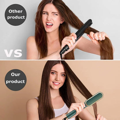 BIG SALE 45% OFF🔥Negative Ion Hair Straightener Styling Comb & 2 in 1 Hair Straightener Brush 👜