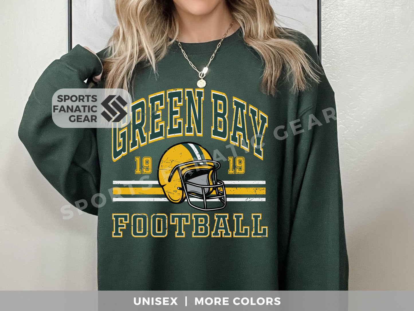 Green Bay Trendy Crewneck Vintage 80s Retro Style Football Fan Gift Sweatshirt for Game Day Womens Mens Tailgate Shirt