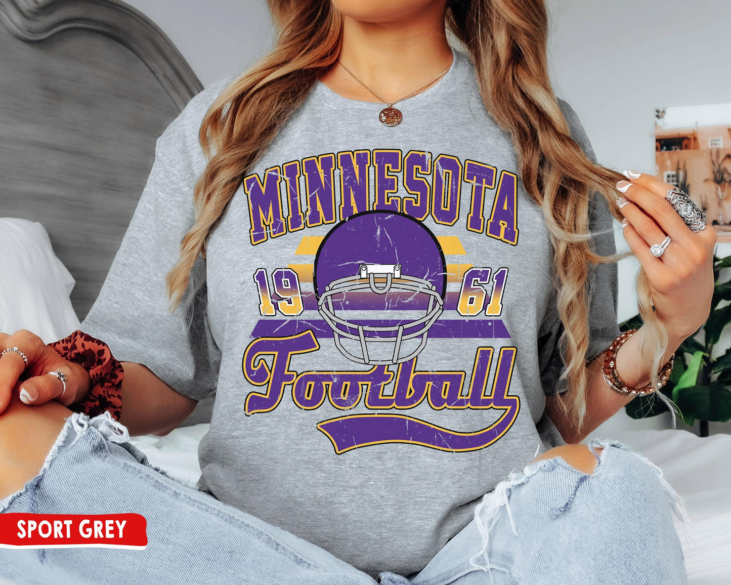 Minnesota Football Crewneck Sweatshirt / T-Shirt, Vintage Viking Sweatshirt, Minnesota Sunday Football