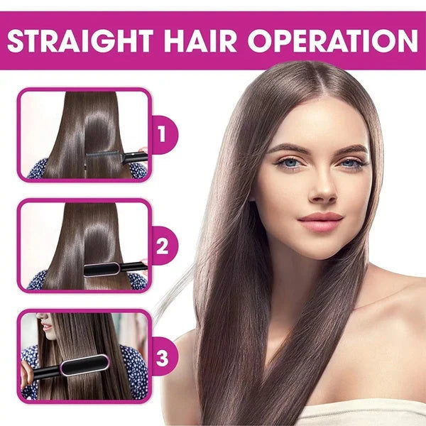 BIG SALE 45% OFF🔥Negative Ion Hair Straightener Styling Comb & 2 in 1 Hair Straightener Brush 👜