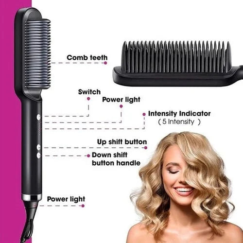 BIG SALE 45% OFF🔥Negative Ion Hair Straightener Styling Comb & 2 in 1 Hair Straightener Brush 👜