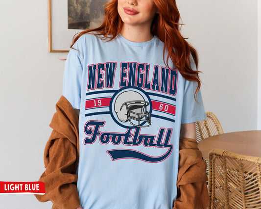 New England Football Sweatshirt / T-Shirt, The Pats Shirt, Vintage New England Crewneck, Patriots Sweatshirt, New England Fan Gift