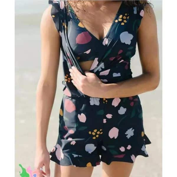 Built in bra and Leggings Swim Romper