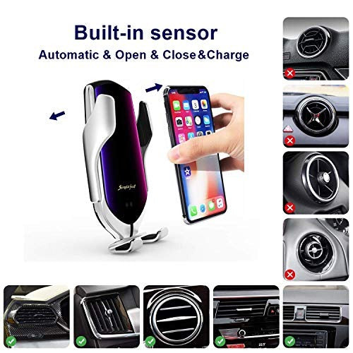 Premium Wireless Automatic Sensor Car Phone Holder and Charger